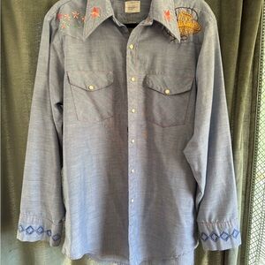 Vintage Embroidered Western Shirt